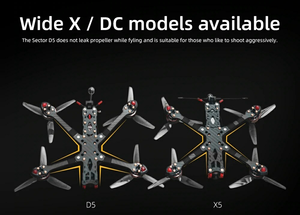 WDA公式ドローンショップ / HGLRC Sector D5 + GPS 5 inch Racing Drone 4S