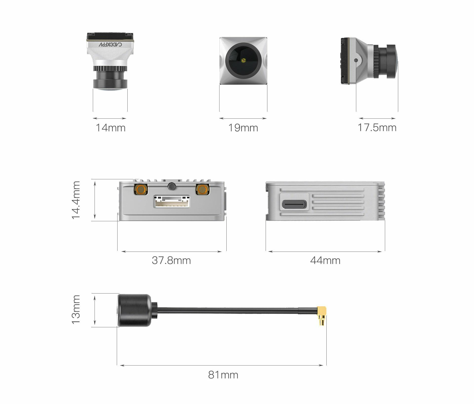 WDA公式ドローンショップ / Caddx Polar Air Unit starlight Digital HD FPV system for DJI  HD(silver)